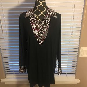 Long sleeved black blouse